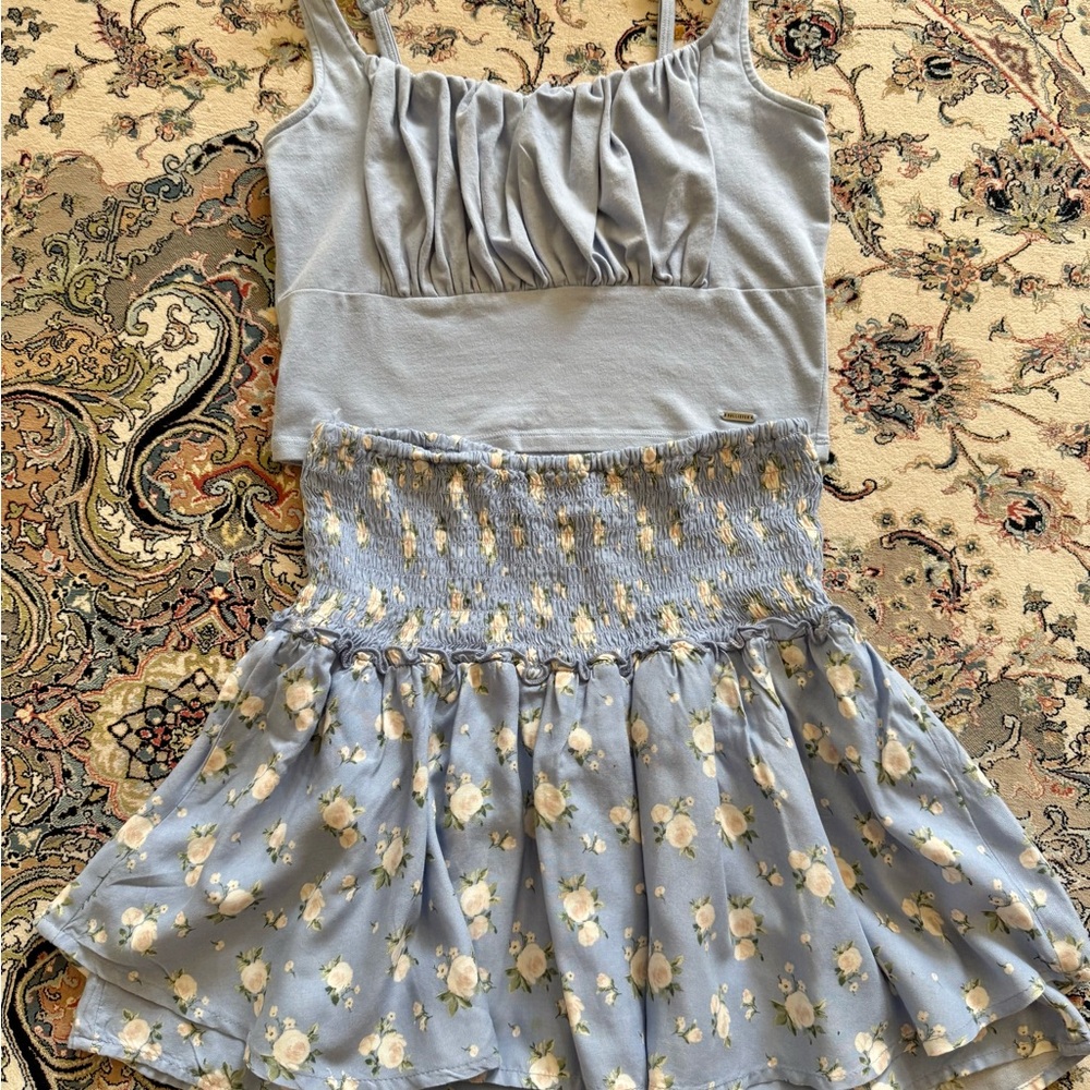 Hollister Light Blue Floral Kids Dress
